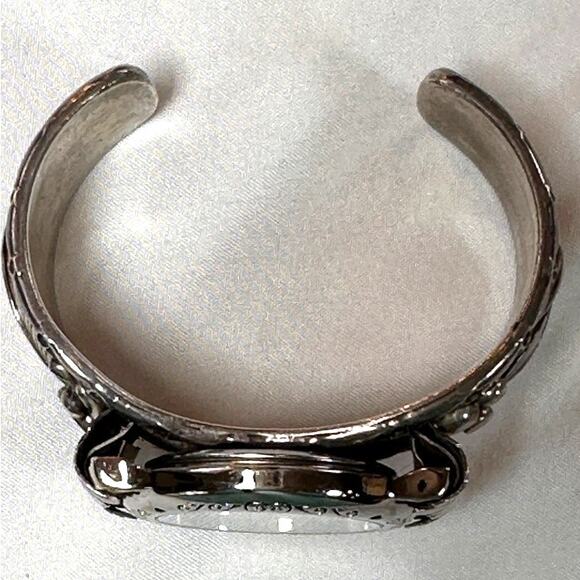 NAVAJO Sterling Silver Watch Bracelet Marked Native by Daniel Wood Heavy - Picture 2 of 12